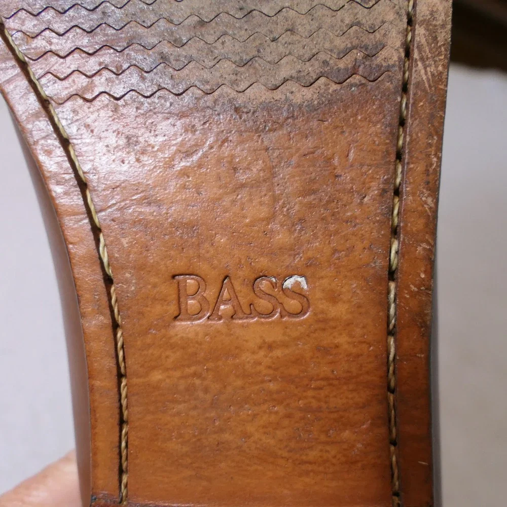 G.H. Bass Mens Sherman Tassel Loafers 10.5M Brown Woven Leather Academia 8453